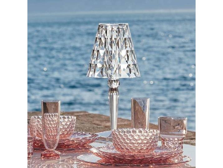 Kartell Big Battery - Tischlampe IP54, transparent Battery, dimmbar, klar / transparent, Kunststoff, Design von Kartell