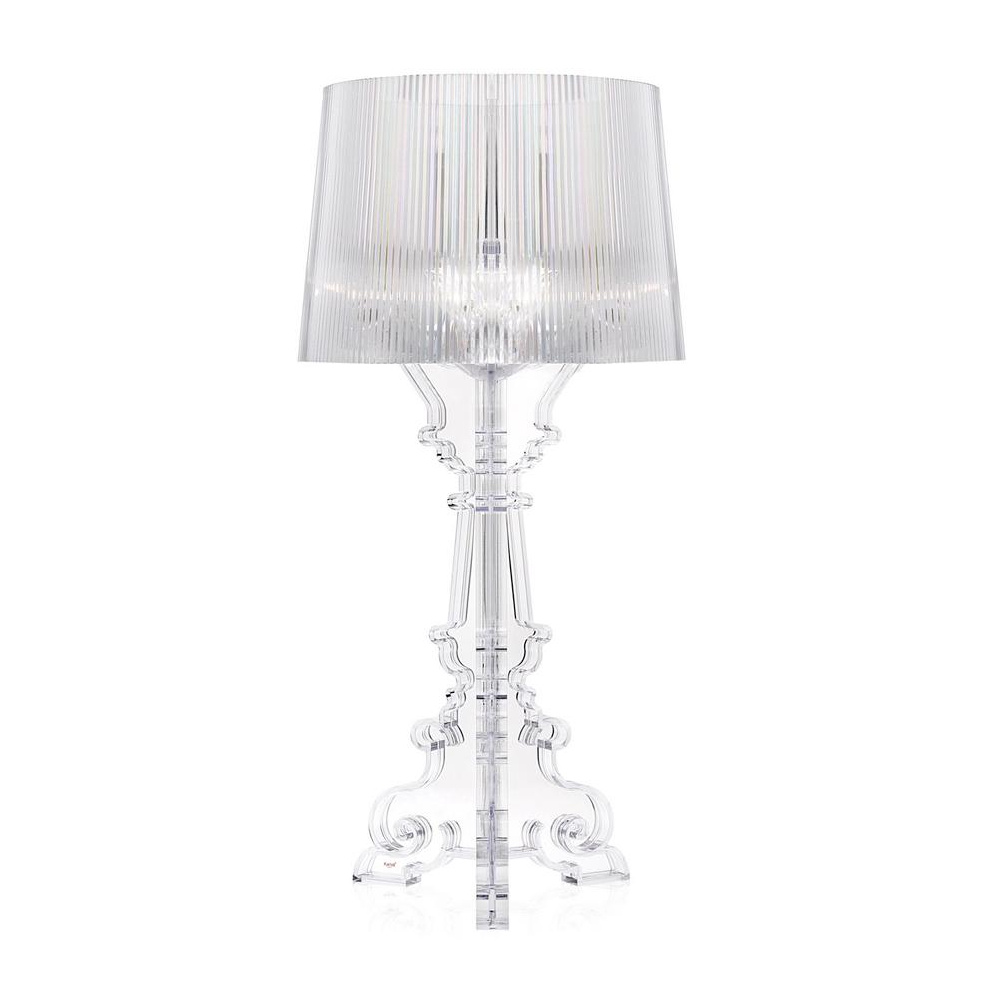 Kartell - Bourgie Tischleuchte - glasklar/transparent/H x Ø 78x37cm/mit Dimmer am Kabel von Kartell