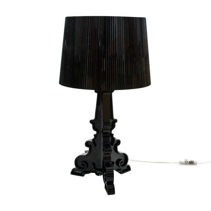 Kartell - Bourgie Tischleuchte - schwarz/H x Ø 78x37cm/mit Dimmer am Kabel von Kartell