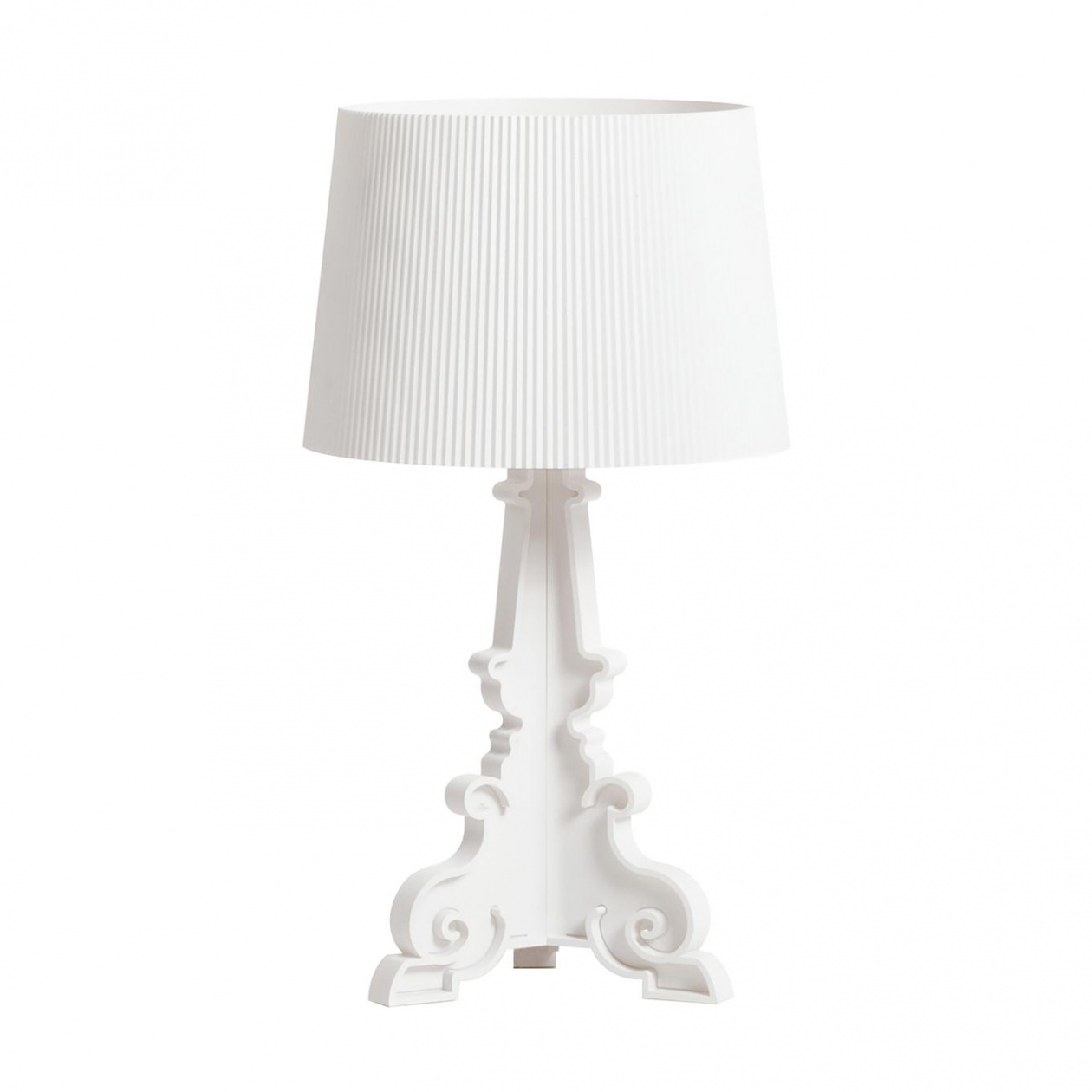 Kartell - Bourgie Tischleuchte matt - weiß/H x Ø 78x37cm/mit Dimmer von Kartell