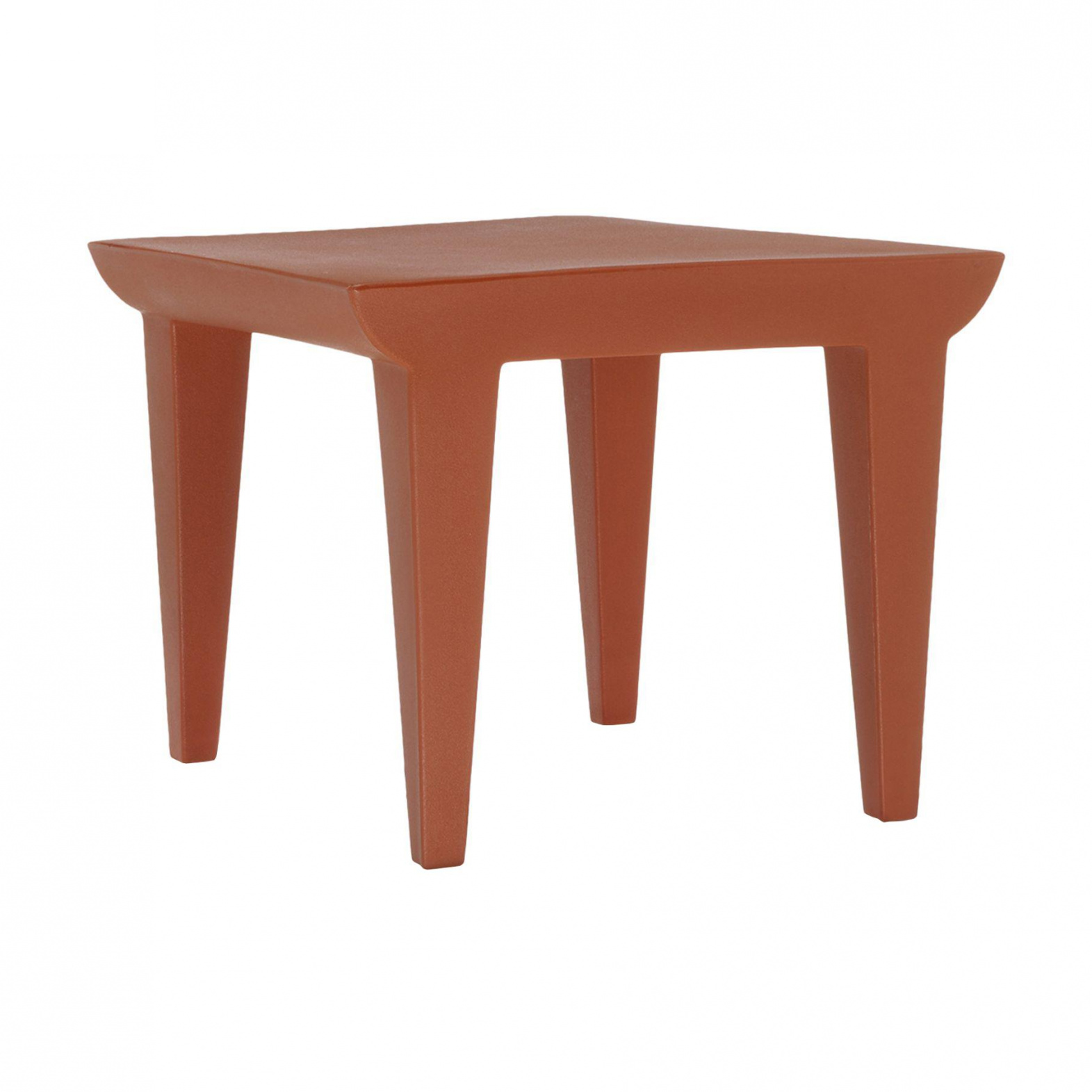 Kartell - Bubble Club Garten Beistelltisch - terracotta/durchgefärbtes Polyethylen/LxBxH 51.5x51.5x41.5cm von Kartell