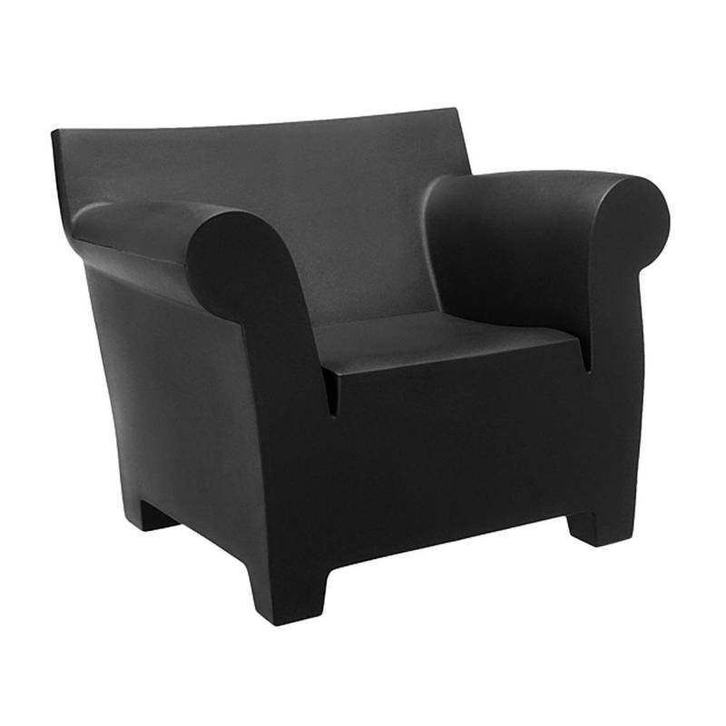 Kartell - Bubble Club Outdoor Sessel - schwarz/durchgefärbtes Polyethylen/105x80x77cm von Kartell