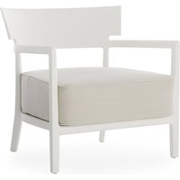 Kartell - Cara Outdoor Sessel, Gestell weiß matt / Bezug weiß von Kartell