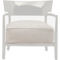 Kartell - Cara Sessel, Gestell elfenbein / Bezug beige von Kartell