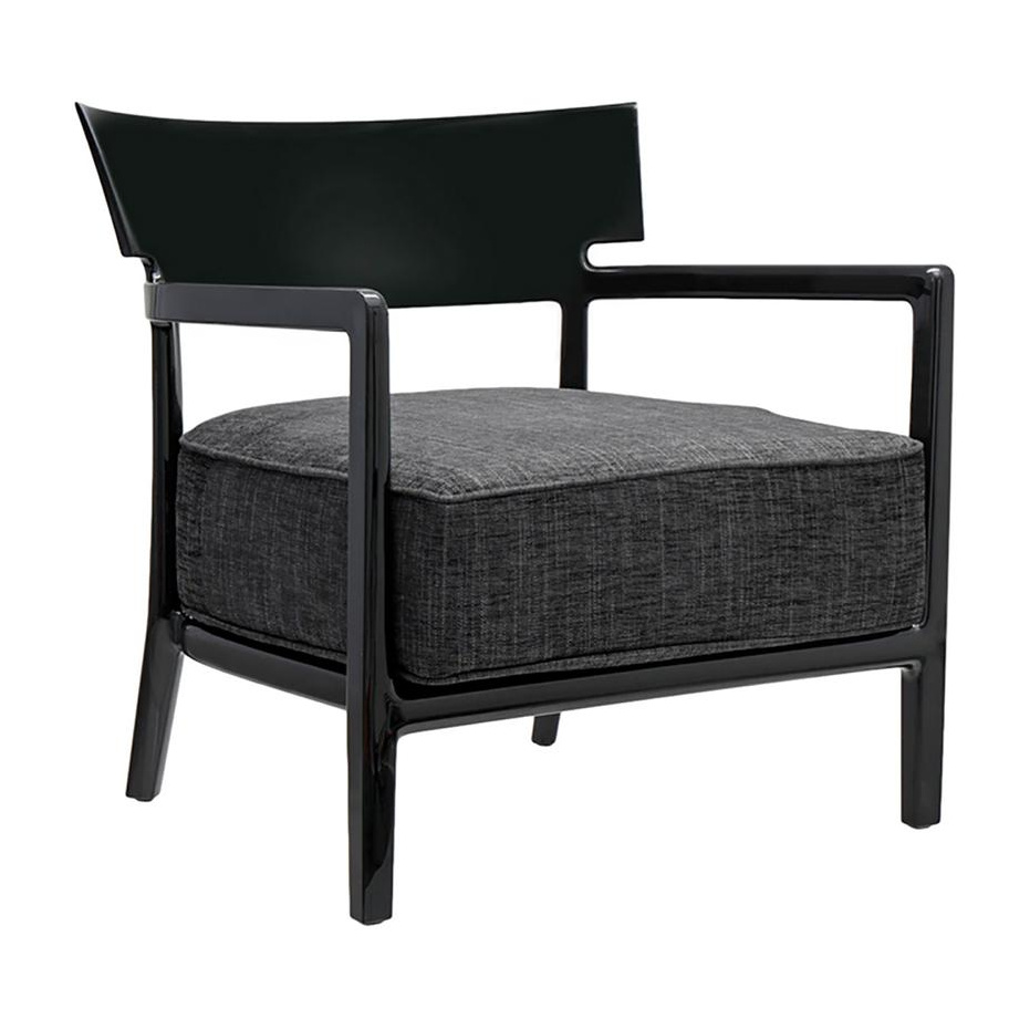 Kartell - Cara Solid Sessel - anthrazit/Stoff Solid/BxHxT 68x69x67cm/Gestell schwarz von Kartell