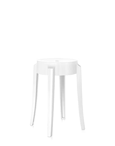 Kartell Charles Ghost, Hocker Small, H. 46 cm, Weiß, 2er-Satz von Kartell