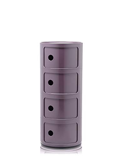 Kartell Componibili, 4 Elements, Violet, Runde Basis von Kartell