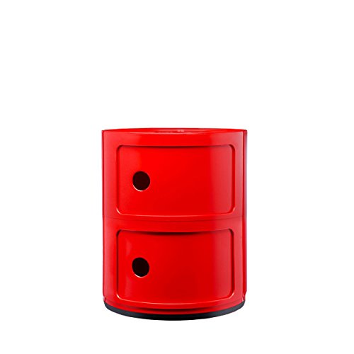 Kartell Componibili, 2 Elements, Rot, Runde Basis Kartell Componibili, 2 Elements, Rot, Runde Basis von Kartell