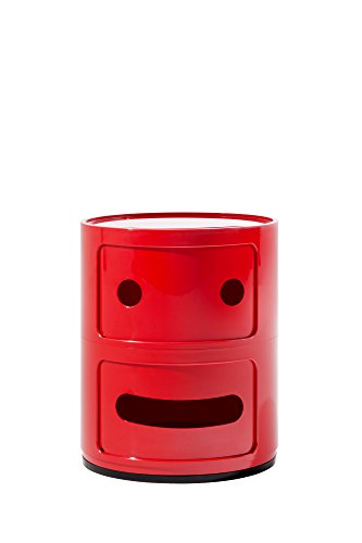 Kartell Componibili Container neutral, Kunststoff, Rot, 32 x 32 x 40 cm von Kartell