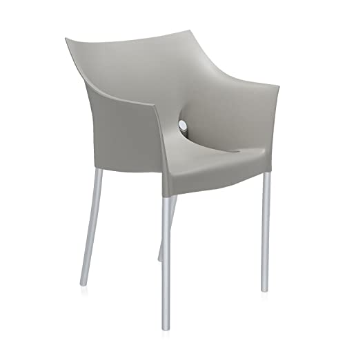 Kartell Dr.No Sessel, Plastik, grau Caldo Medio, 50 x 81.5 x 54 cm von Kartell