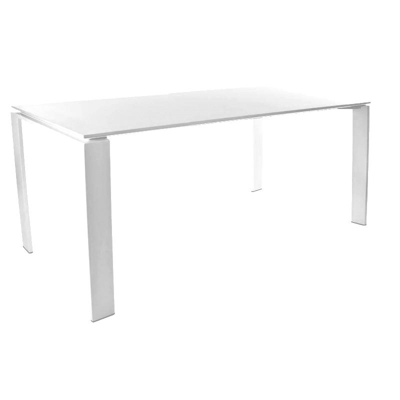 Kartell - Four Tisch 190x79x72cm - weiß/Laminat/Gestell weiß/Tischplatte weiß von Kartell