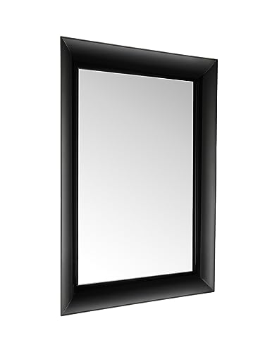Kartell Francois Ghost, Wall Mirror, 88 x 111 cm, Schwarz Undurchsichtig glänzend von Kartell