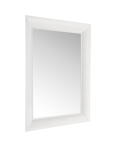 Kartell Francois Ghost, Wall Mirror, 88 x 111 cm, Weiß Undurchsichtig glänzend von Kartell