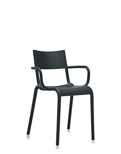 Kartell Generic A Armlehnstuhl, Plastik, Schwarz, 79 x 52.5 x 52 cm von Kartell