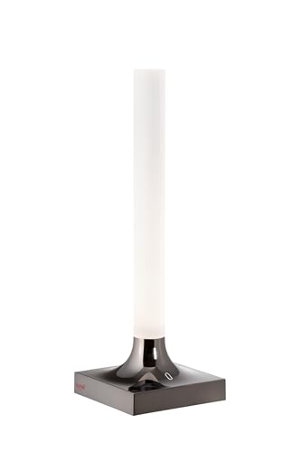 Kartell Goodnight, Batteriebetriebene Tischleuchte, Dimmbare, H 29 cm, Titan Glänzend von Kartell