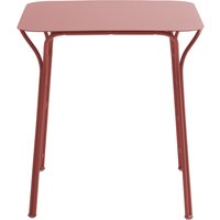 Kartell - Hiray Gartentisch, 70 x 70 cm, rostrot von Kartell