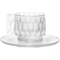 Kartell - Jellies Espresso Tasse und Untertasse, glasklar von Kartell