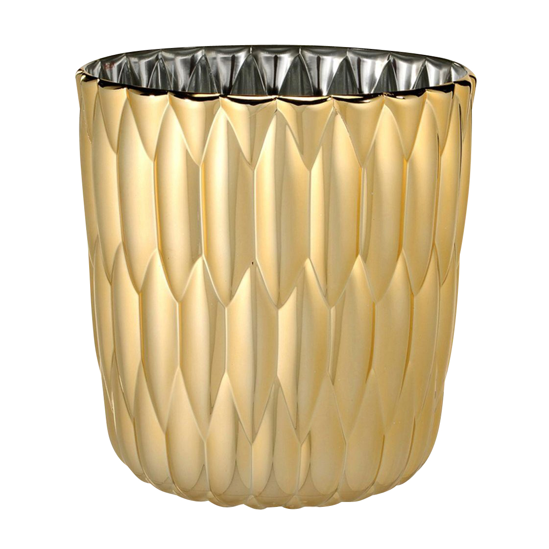 Kartell - Jelly Metallic Vase - gold/Ø23.5cm/H 25cm von Kartell