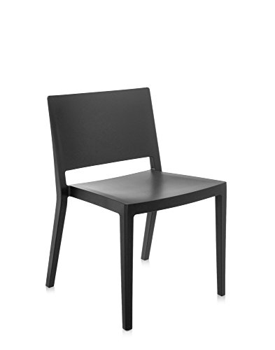 Kartell Lizz Mat Essstühle, Plastik, schwarz, 52 x 74.5 x 50 cm, 2 Stück von Kartell