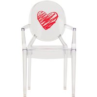 Kartell - Lou Lou Ghost Kinderstuhl, transparent / Herz von Kartell