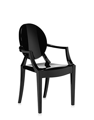 Kartell Louis Ghost, Stuhl, 2er-Satz, Schwarz Glänzend von Kartell