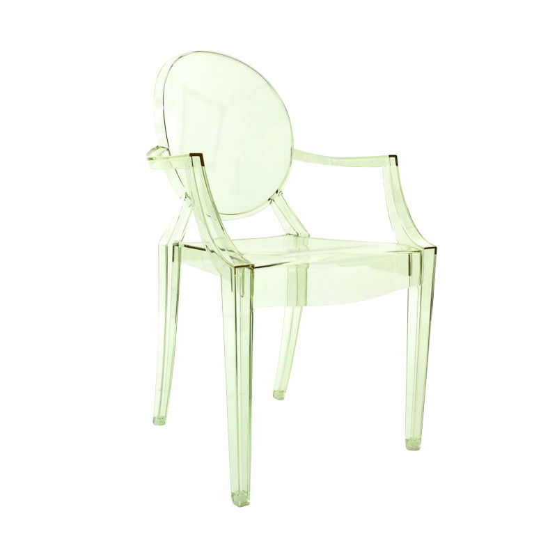 Kartell - Louis Ghost Armlehnstuhl - grün/transparent/BxHxT 54x93x55cm von Kartell