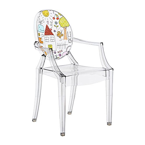 Kartell Loulou Ghost Kinderstuhl, Polykarbonat, Transparent, 37 x 40 x 63 cm von Kartell