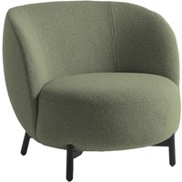 Kartell - Lunam Sessel, schwarz / grün (Stoff Orsetto) von Kartell