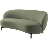 Kartell - Lunam Sofa, schwarz / grün (Stoff Orsetto) von Kartell