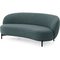 Kartell - Lunam Sofa, schwarz / petrol (Stoff Curly) von Kartell