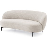 Kartell - Lunam Sofa, schwarz / weiß (Stoff Curly) von Kartell