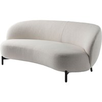 Kartell - Lunam Sofa, schwarz / weiß (Stoff Orsetto) von Kartell