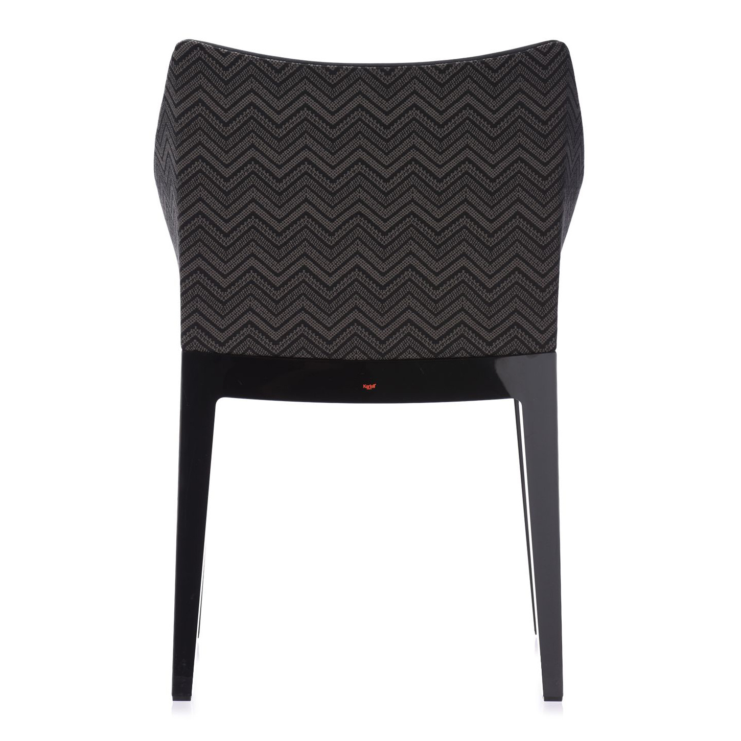 Kartell - Madame Regular Armlehnstuhl - grau/Sitz Polyurethan mit Stoff/BxTxH 54x53x80cm/Gestell Polykarbonat schwarz von Kartell