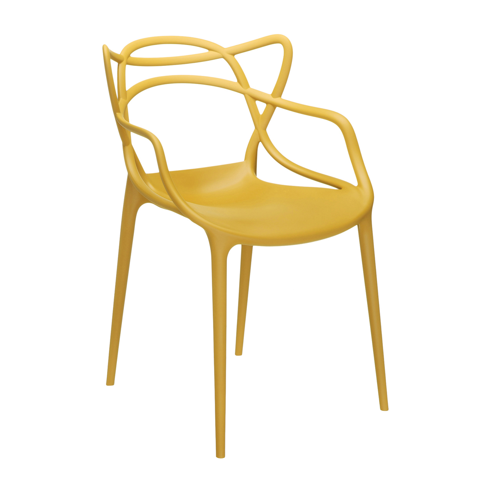 Kartell - Masters Armlehnstuhl - senf/100% recyceltes Material/BxHxT 53.5x84x55cm von Kartell