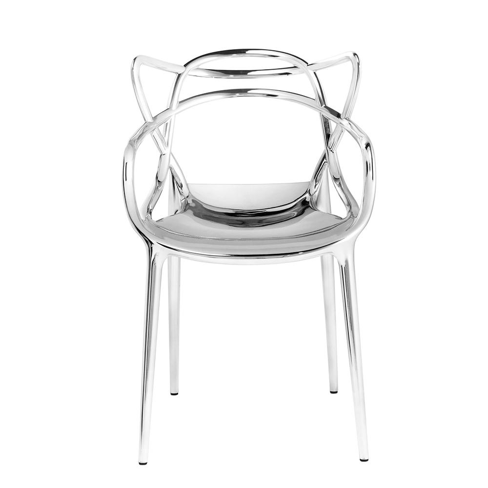 Kartell - Masters Metallic Armlehnstuhl - chrom/metallisiert/BxHxT 53.5x83x55cm/100% recyceltes Material von Kartell