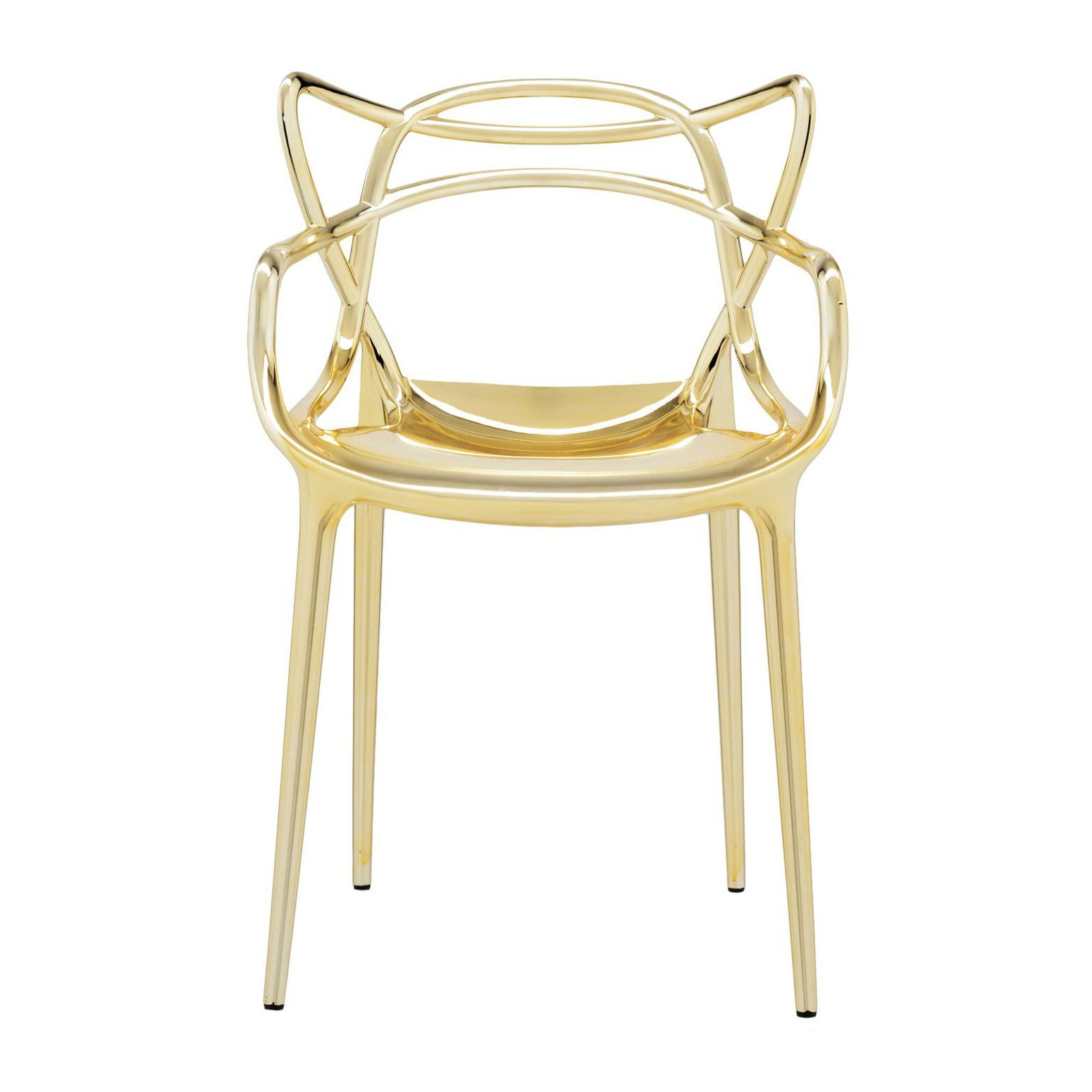 Kartell - Masters Metallic Armlehnstuhl - gold/metallisiert/BxHxT 53.5x83x55cm/100% recyceltes Material von Kartell