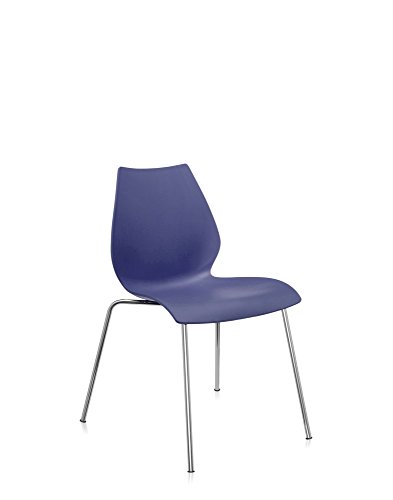 Kartell Maui Bürostuhl, Marine blau, 2er Set von Kartell