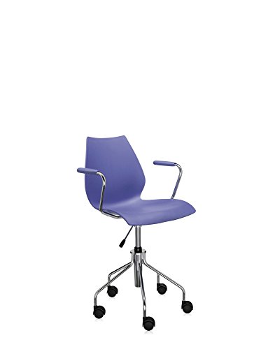 Kartell Maui Drehsessel mit Gasfeder un Armlehnen, Marine Blue von Kartell