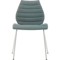 Kartell - Maui Soft Stuhl, Stahl verchromt / Noma grün von Kartell