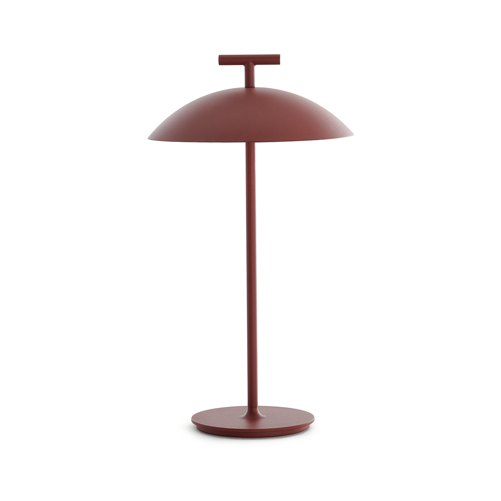 Kartell - Mini Geen-A LED Outdoor Tischleuchte mit Akku - backsteinrot/HxØ 36.2x20cm/mit verbautem LED Leuchtmittel/1.2W/200lm/2700K/dimmbar von Kartell