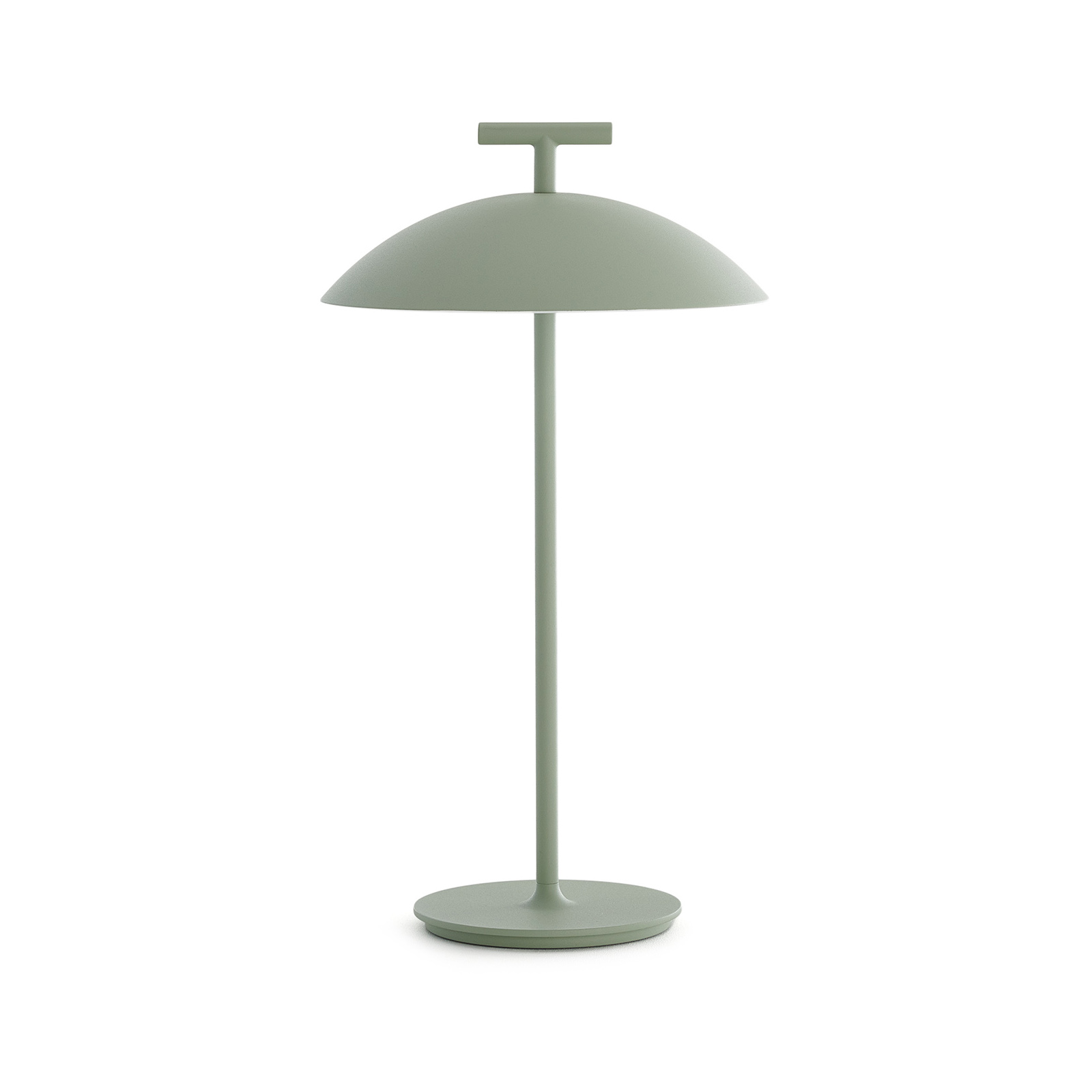 Kartell - Mini Geen-A LED Outdoor Tischleuchte mit Akku - grün/HxØ 36.2x20cm/mit verbautem LED Leuchtmittel/1.2W/200lm/2700K/dimmbar von Kartell