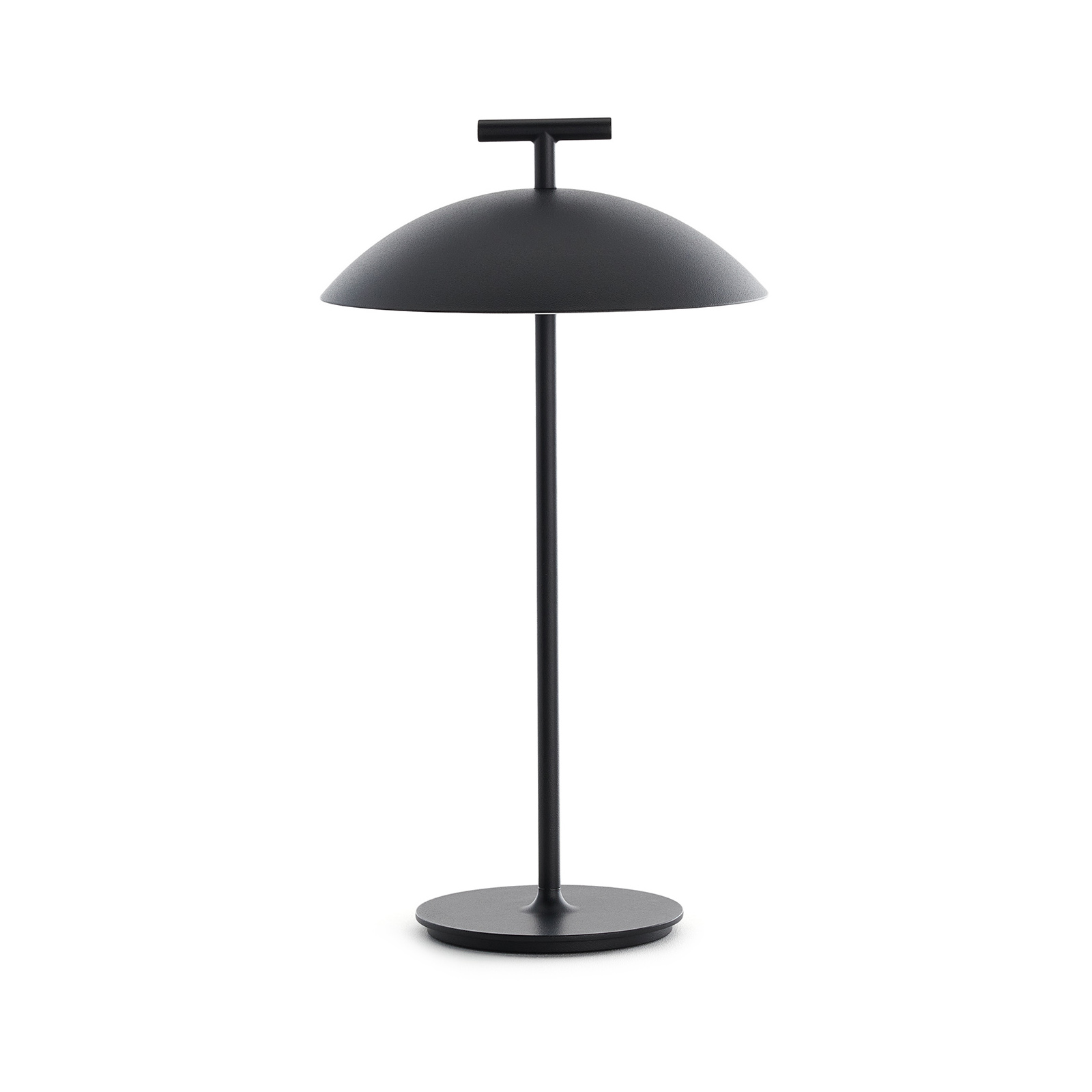 Kartell - Mini Geen-A LED Outdoor Tischleuchte mit Akku - schwarz/HxØ 36.2x20cm/mit verbautem LED Leuchtmittel/1.2W/200lm/2700K/dimmbar von Kartell