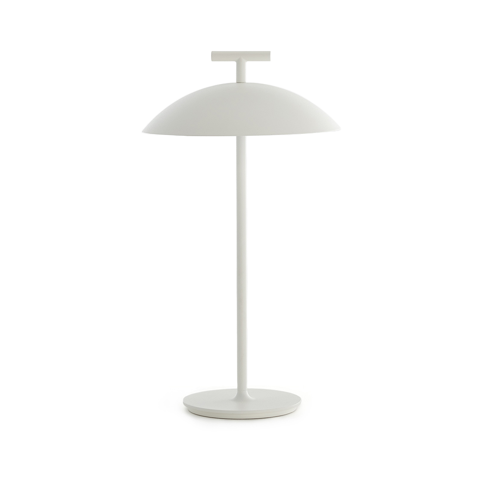 Kartell - Mini Geen-A LED Outdoor Tischleuchte mit Akku - weiß/HxØ 36.2x20cm/mit verbautem LED Leuchtmittel/1.2W/200lm/2700K/dimmbar von Kartell