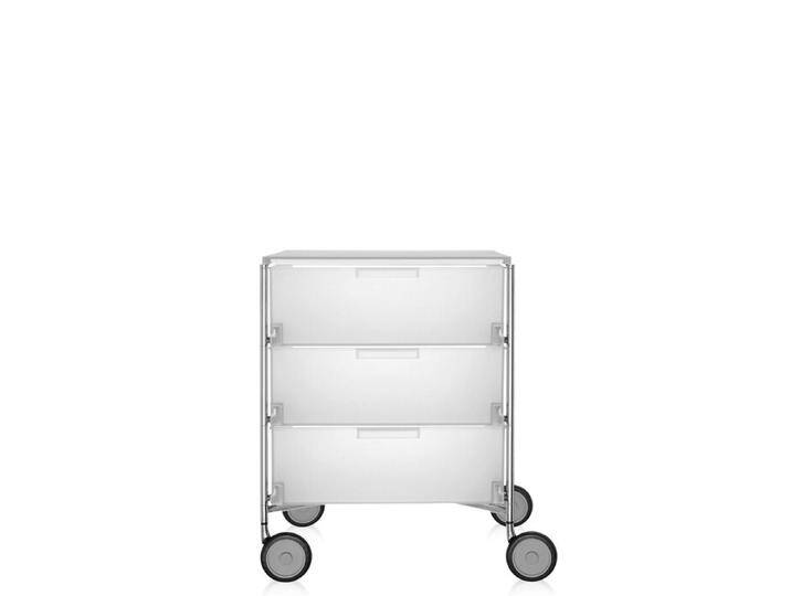Kartell Mobil Aufbewahrungsbehälter 3 weiß, Designer Antonio Citterio/Glen Oliver Löw, 63x49x47.5 cm von Kartell