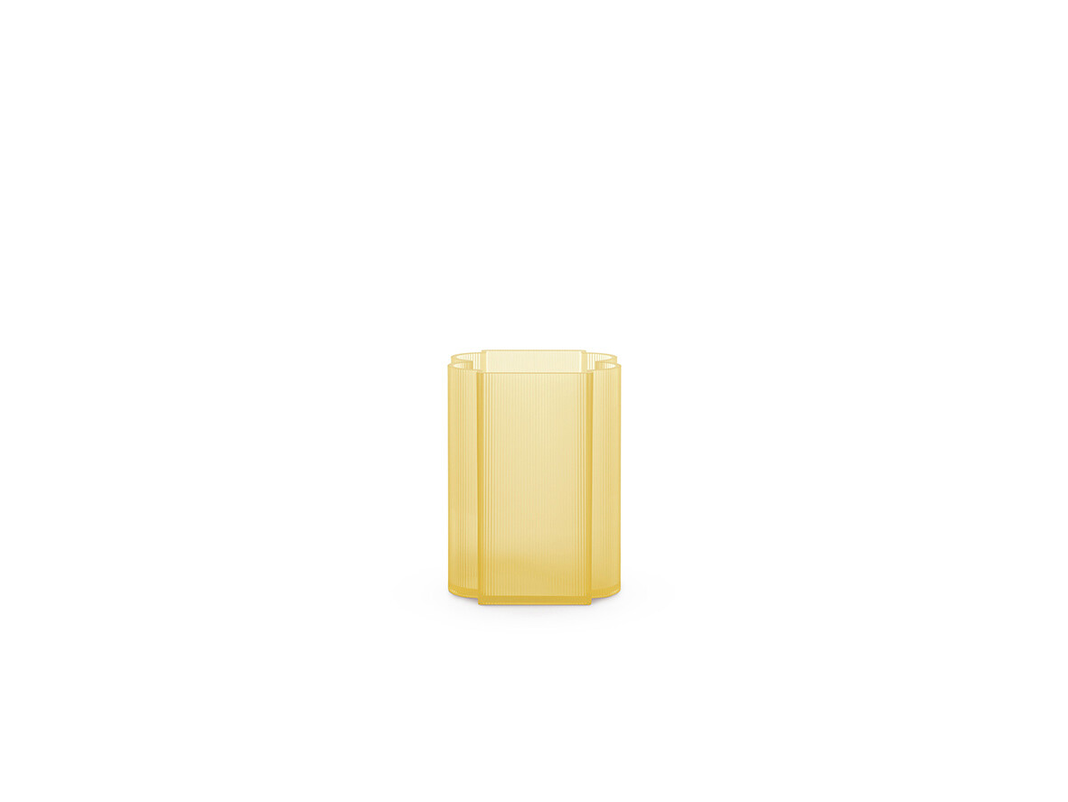 Kartell - Okra Vase Low Yellow Kartell von Kartell