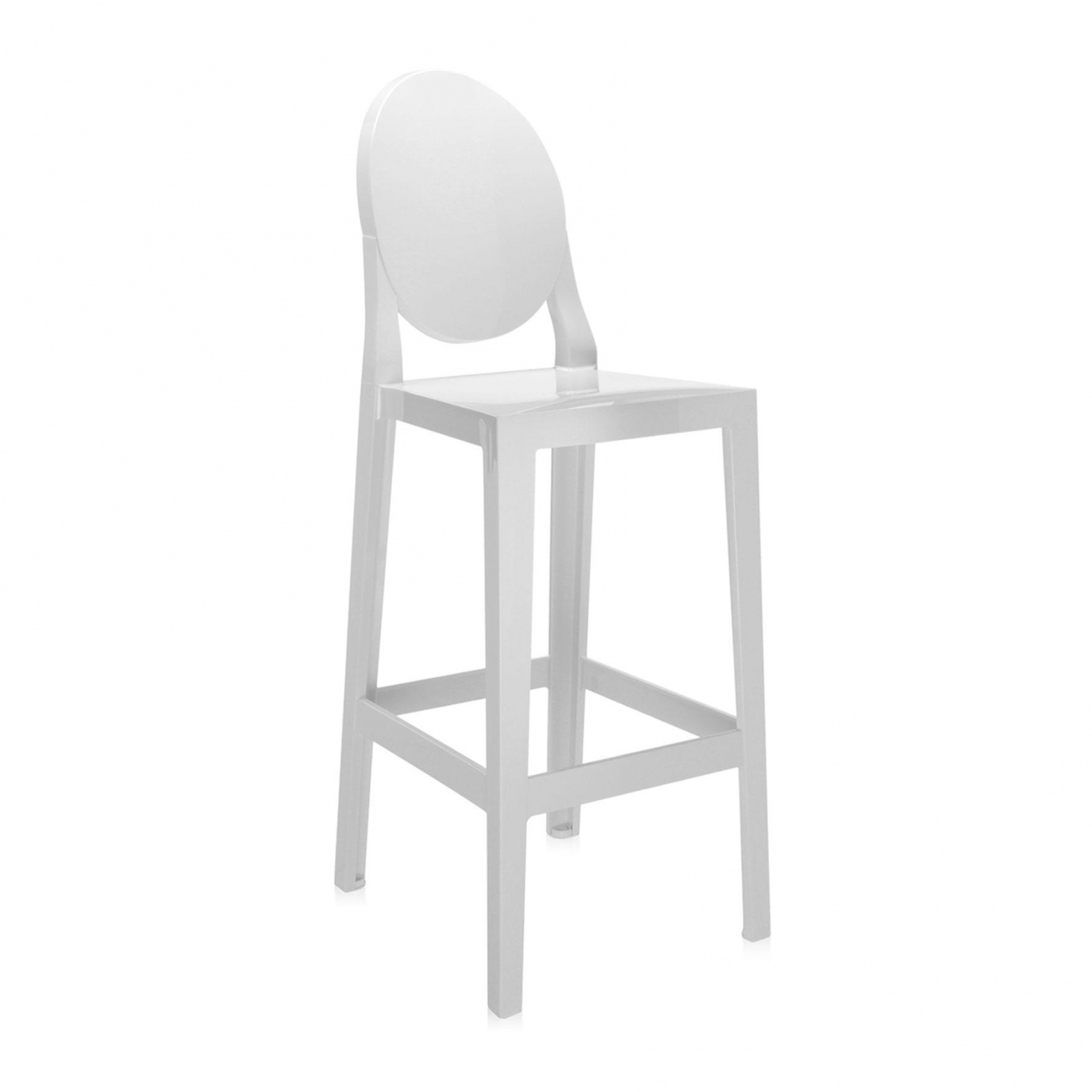 Kartell - One More Barhocker 75cm - weiß/durchgefärbt von Kartell