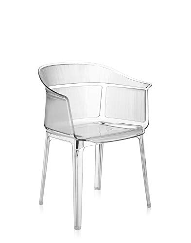 Kartell Papyrus Sessel, Polycarbonat, Transparent, 49 x 79 x 60 cm von Kartell