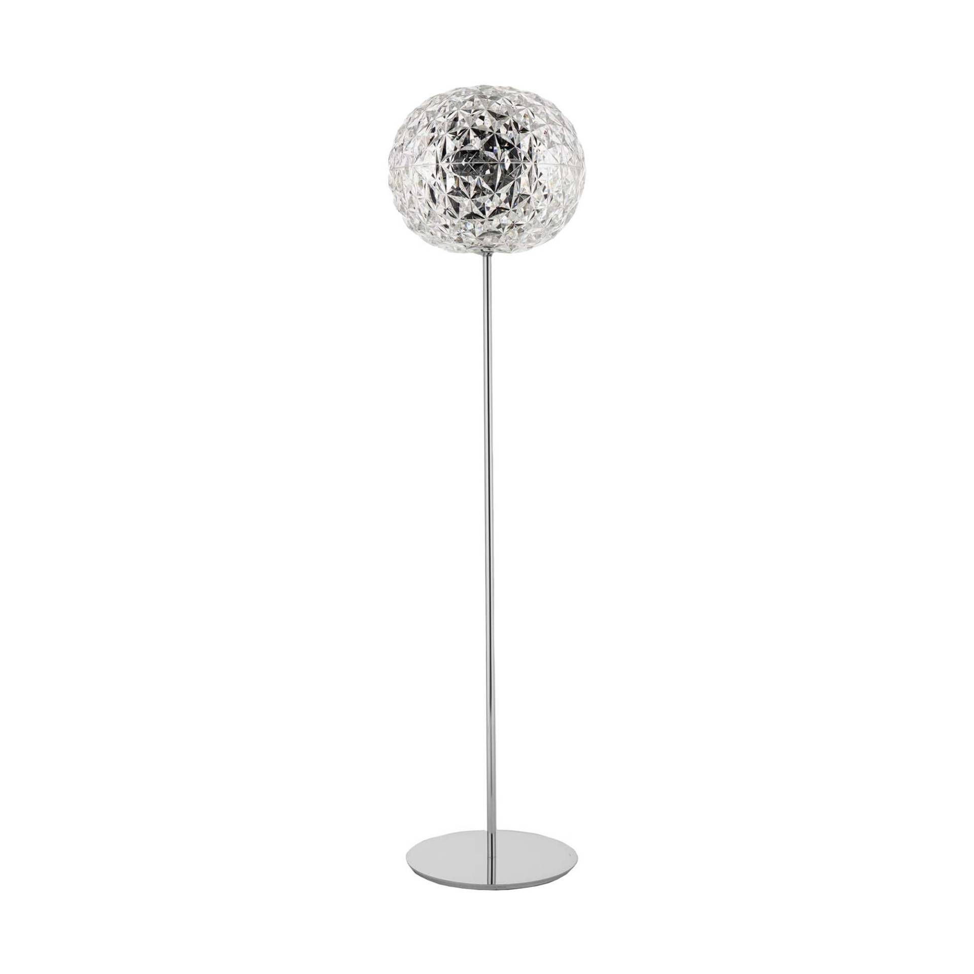 Kartell - Planet LED Stehleuchte H 130cm - kristall/22W/2400lm/2700K/Gestell Stahl verchromt von Kartell