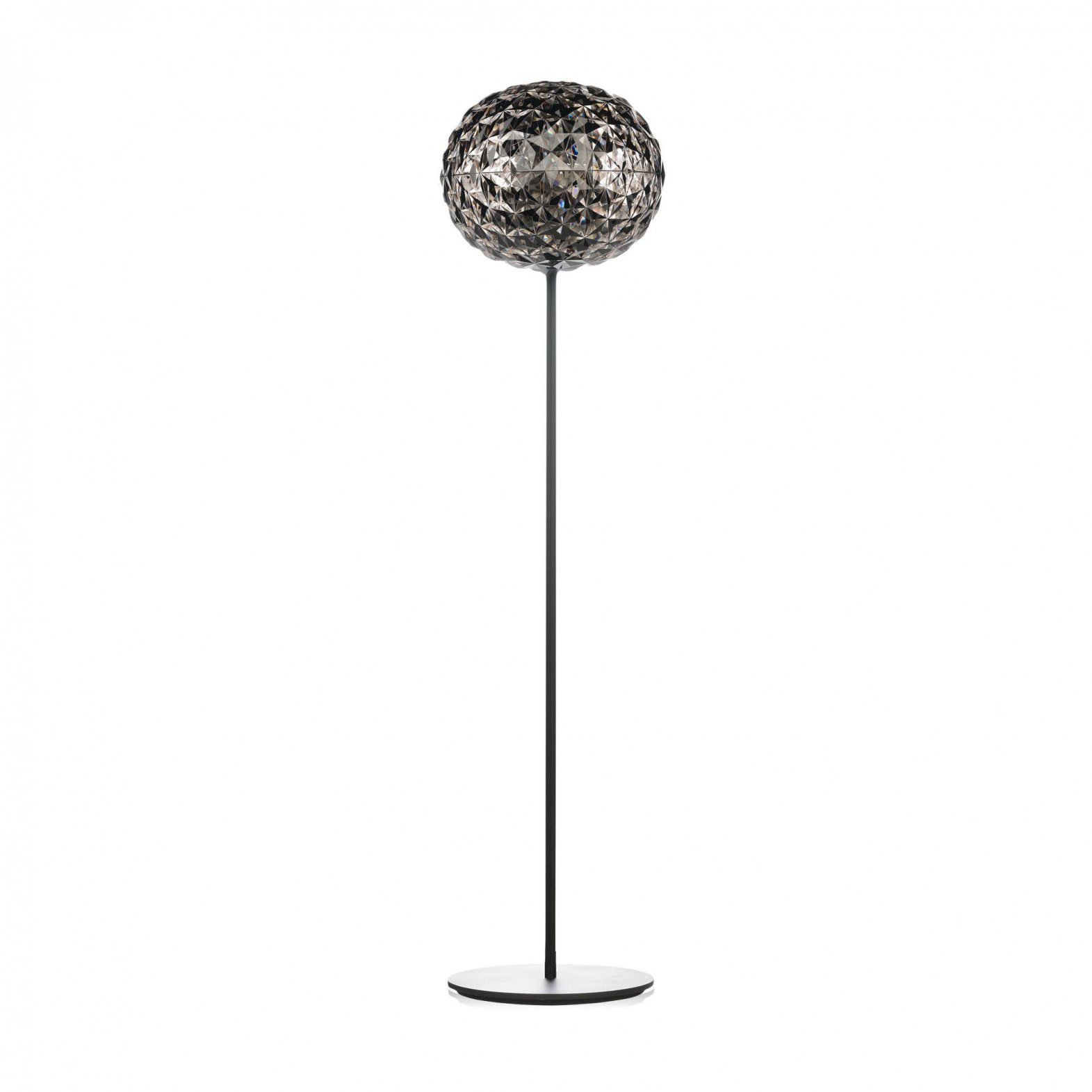 Kartell - Planet LED Stehleuchte H 130cm - rauchgrau/22W/2400lm/2700K/Gestell Stahl schwarz von Kartell