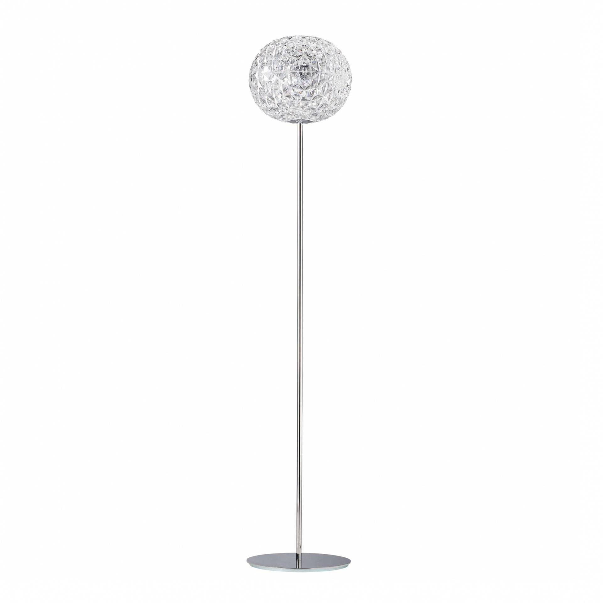 Kartell - Planet LED Stehleuchte H 160cm - kristallklar/22W/2400lm/2700K/Gestell Stahl verchromt von Kartell